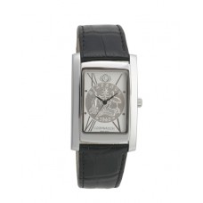 Elegance Sixpence Silver / Black leather